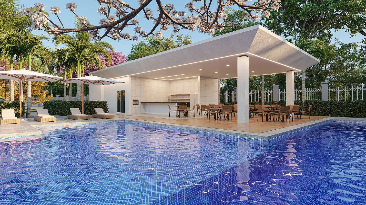 Clube com piscina